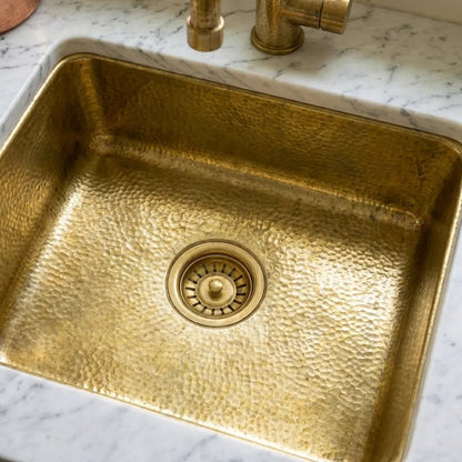 Unlacquered Brass Undermount Bar sink Including drain - Brasska