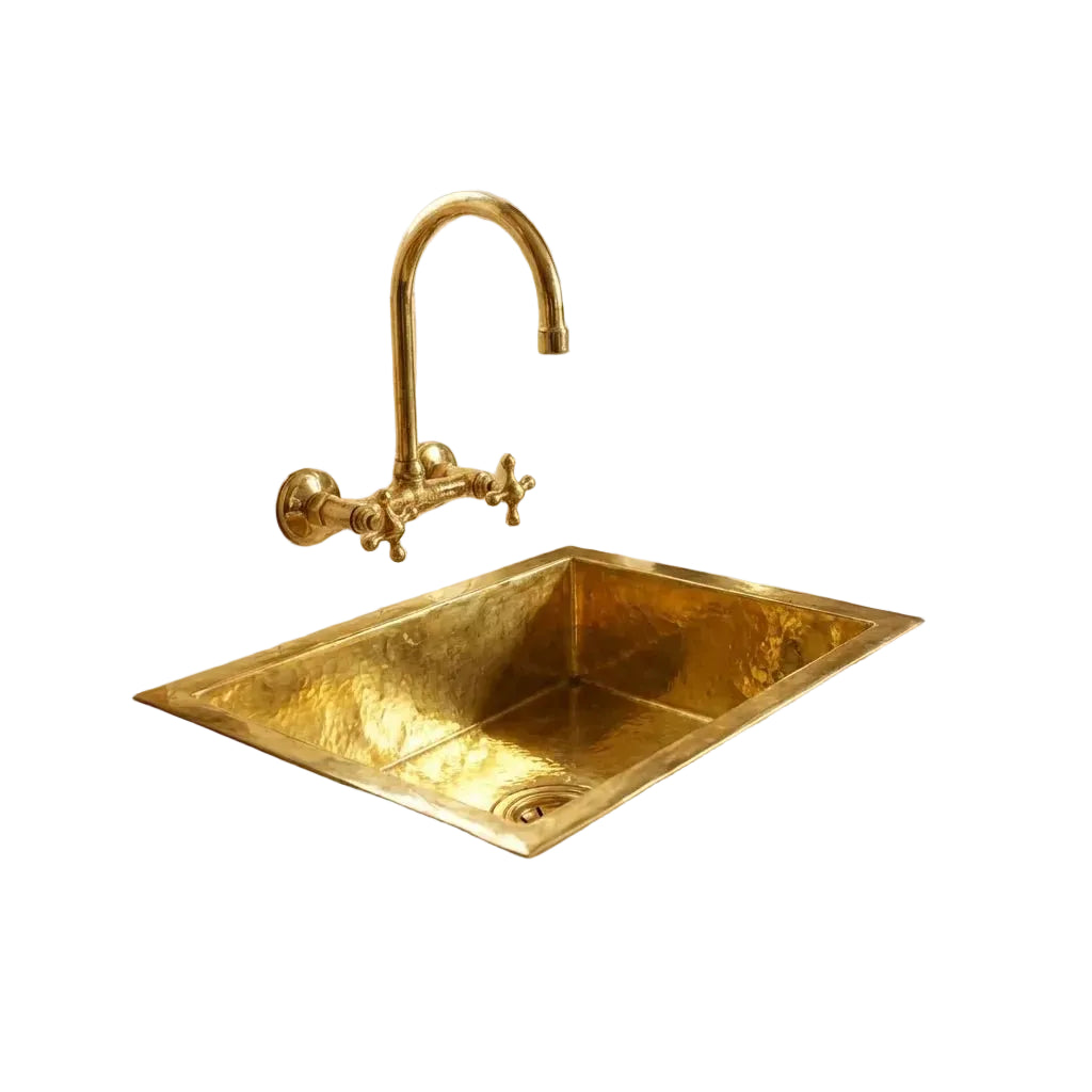 Unlacquered Brass Undermount Single Bowl Kitchen Sink - Brasska