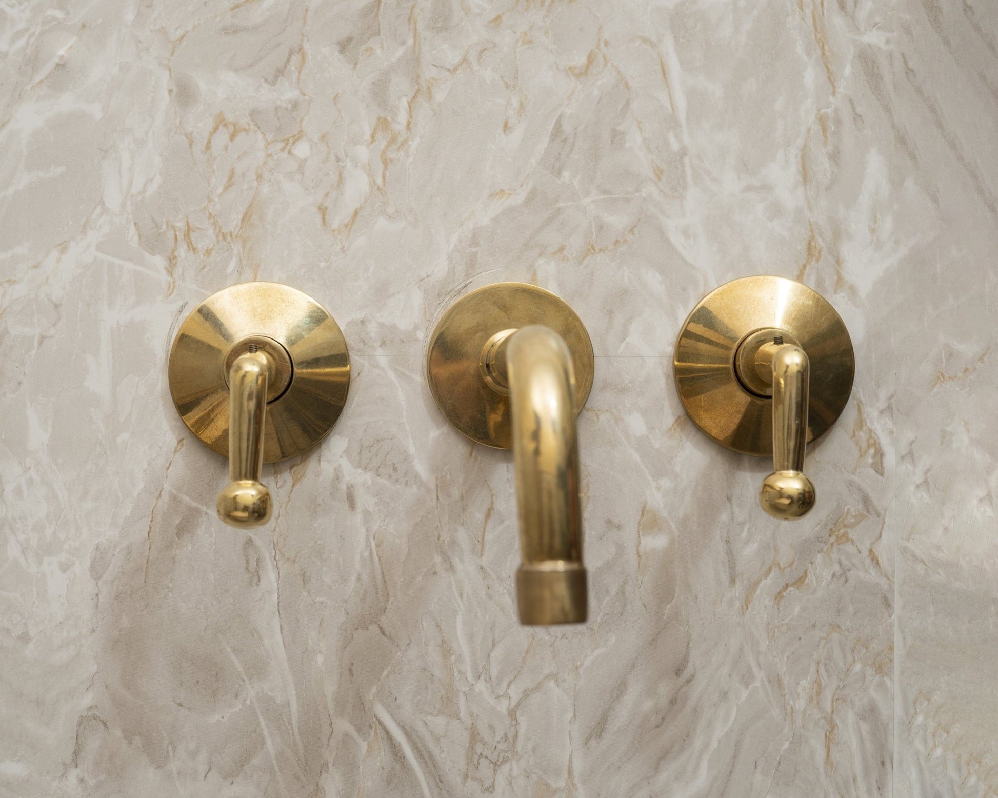 Unlacquered Brass Wall Mounted Bath Faucet - Brasska