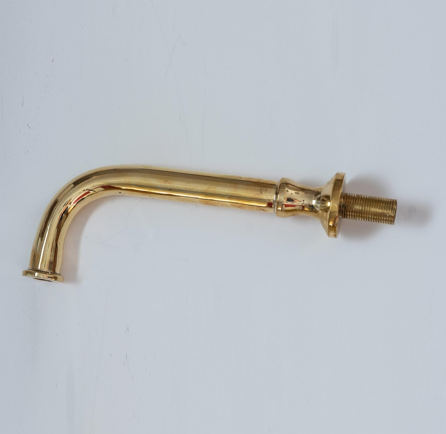 Unlacquered Brass Wall Mounted Bathroom Faucet with Cross Handles - Brasska