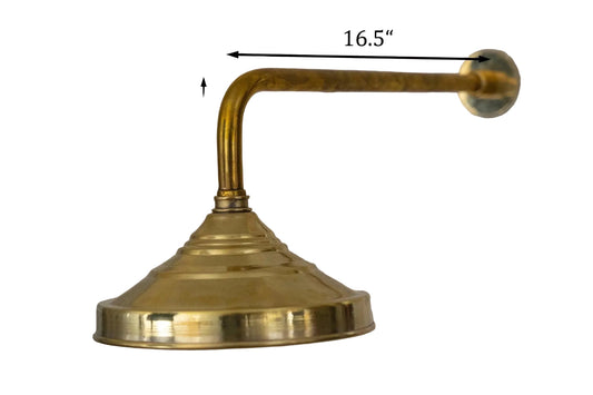 Unlacquered Brass Wall Mounted Rainfall Shower Head - Brasska