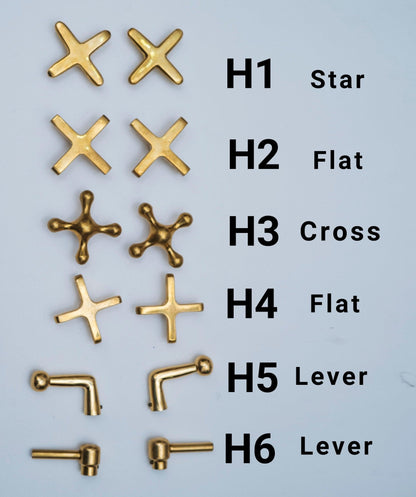 Unlacquered Brass Widespread Bathroom Sink Faucet 3 Hole Vanity Tap - Brasska