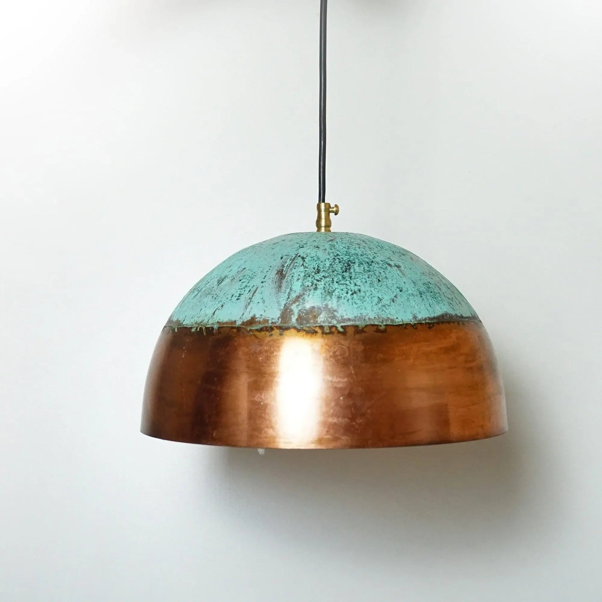 Verdigris Copper Farmhouse Kitchen Island Pendant Light - Brasska