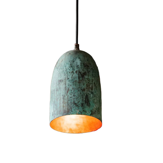 Verdigris Patina Copper Farmhouse Kitchen Island Pendant Light - Brasska