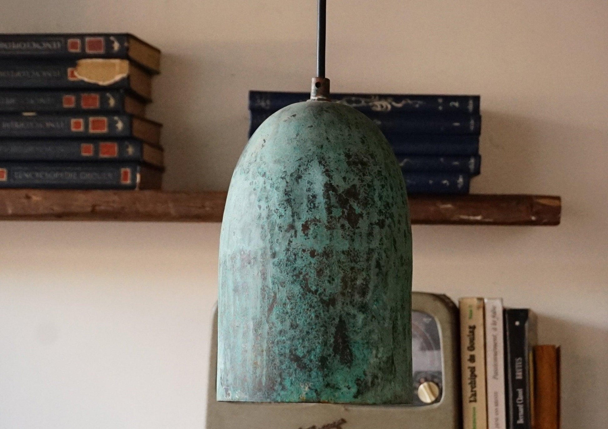 Verdigris Patina Copper Farmhouse Kitchen Island Pendant Light - Brasska