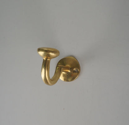 Vintage Brass Coat Hooks , Set of Brass Hooks for wall - Brasska