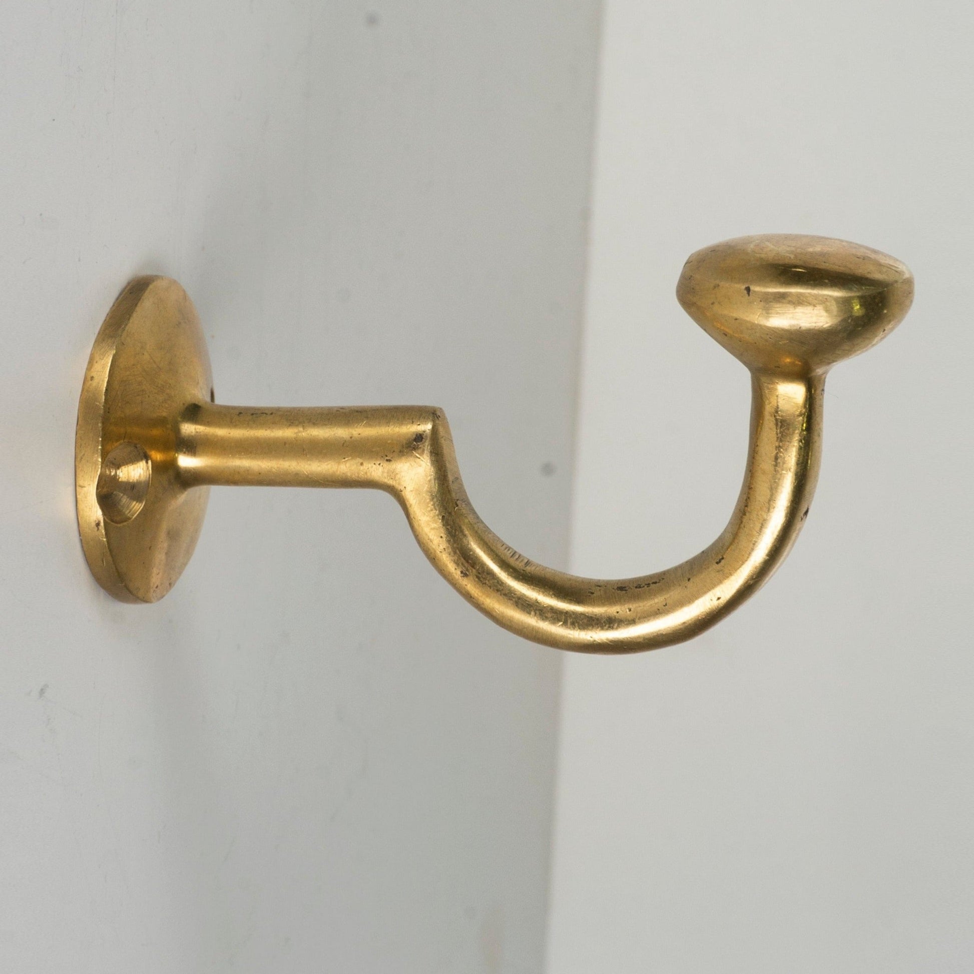 Vintage Brass Coat Hooks , Set of Brass Hooks for wall - Brasska