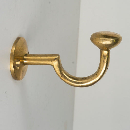 Vintage Brass Coat Hooks , Set of Brass Hooks for wall - Brasska