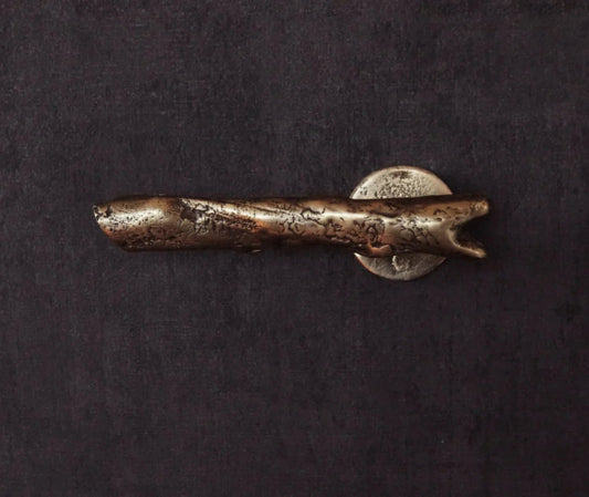 Vintage Brass Door Handle Tree Branch Style Handcrafted Solid Brass - Brasska