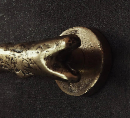 Vintage Brass Door Handle Tree Branch Style Handcrafted Solid Brass - Brasska