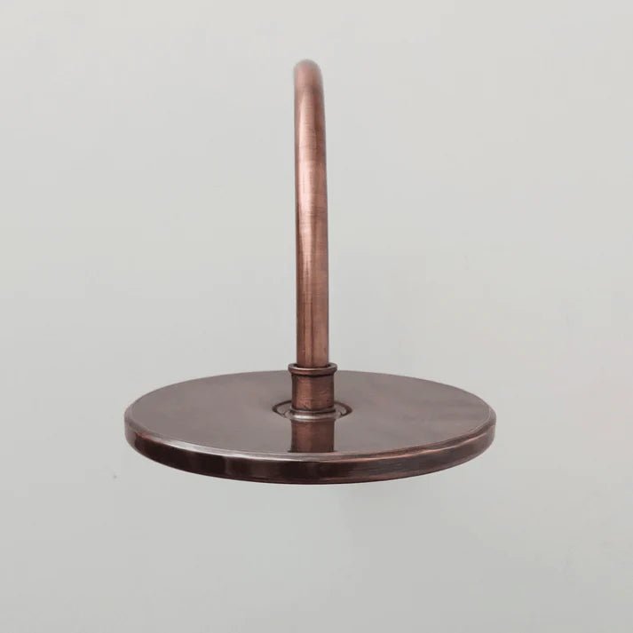 Wall Mounted Copper Shower System with Vintage Cross Handles – Handmade Brass Fixture - Brasska