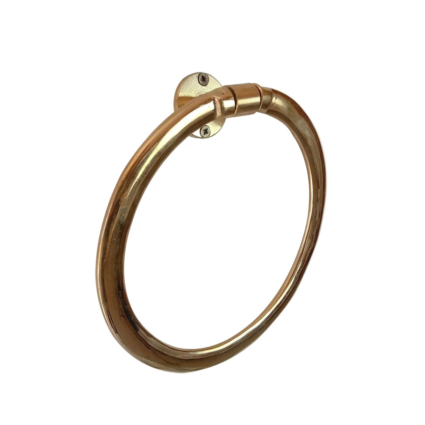 Wall Mounted Solid Brass Towel Ring - Brasska