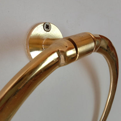 Wall Mounted Solid Brass Towel Ring - Brasska