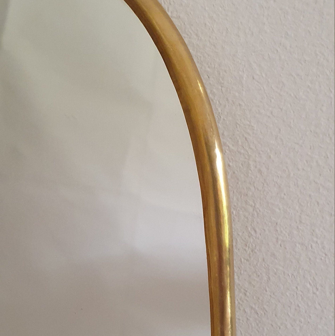 Handcrafted Unlacquered Brass Mirror Wall Hanging Vanity Mirror