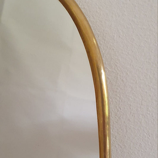 Handcrafted Unlacquered Brass Mirror Wall Hanging Vanity Mirror