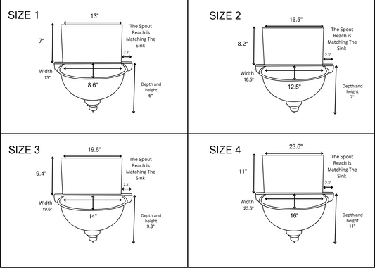 White Patina Copper Wall-Mounted Bathroom Sink