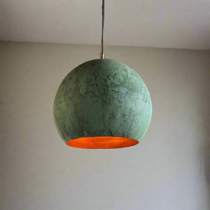 Oxidized Copper Rustic Pendant Light