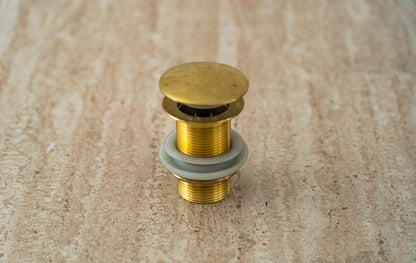Solid Brass Pop Up Drain Stopper – 1-1/4" Vessel Sink Bathroom Drain