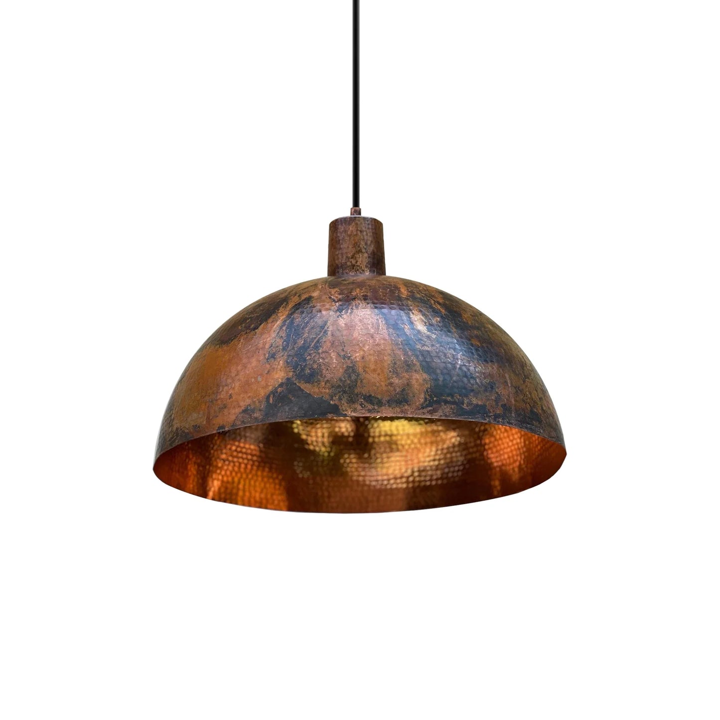 Rustic Hanging Light - Copper farmhouse lighting pendant - Zorva