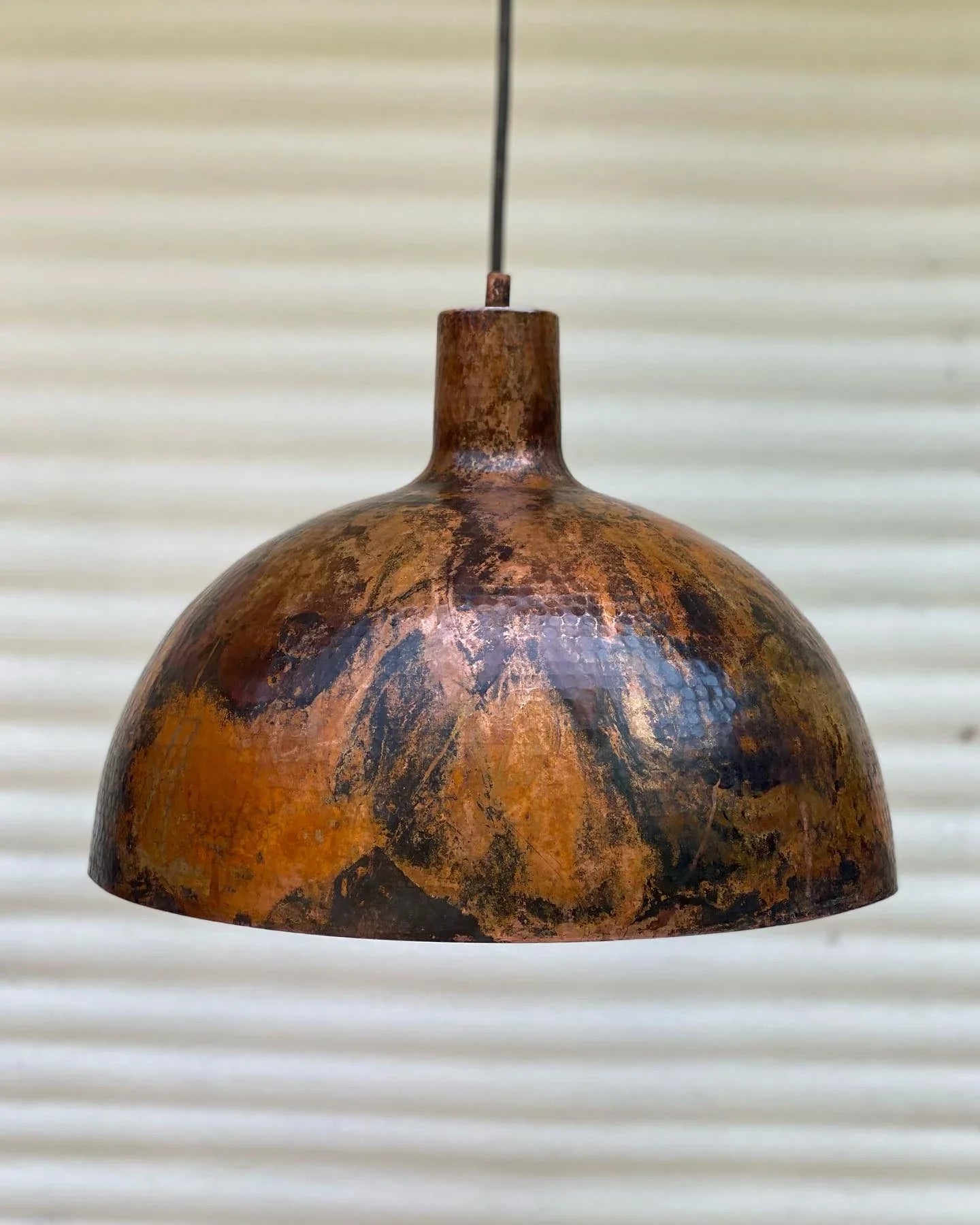 Rustic Hanging Light - Copper farmhouse lighting pendant - Zorva
