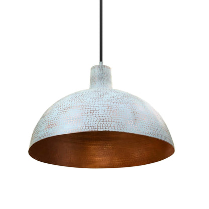 Copper Ceiling Light Shades - White Kitchen Island Lighting - Xira 