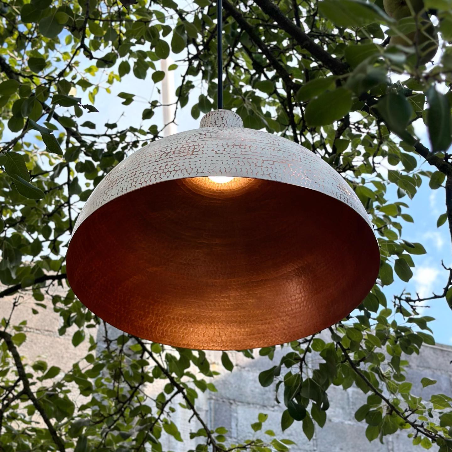 Copper Ceiling Light Shades - White Kitchen Island Lighting - Xira 