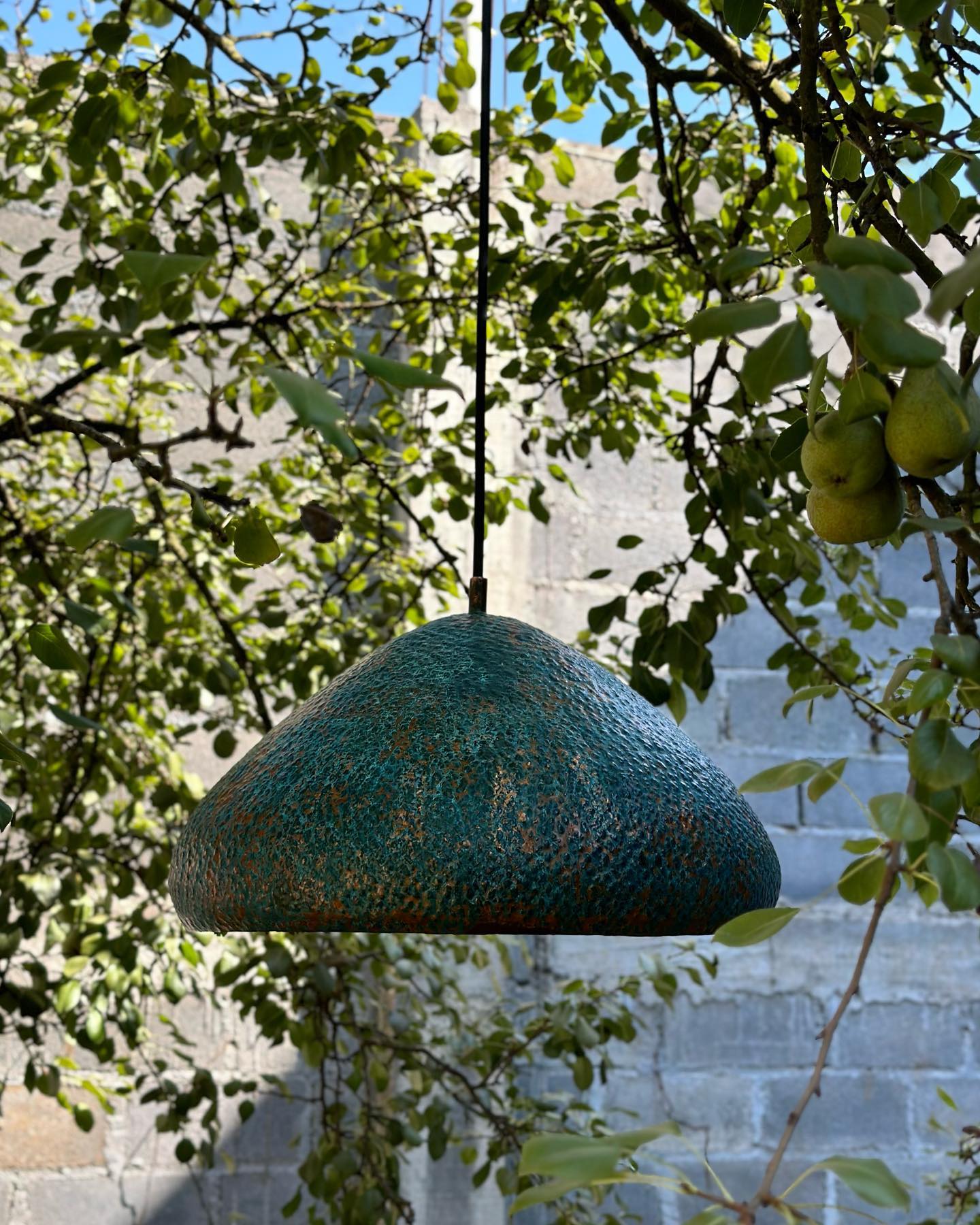 Handmade Green Patina Pendant Light - Copper Ceiling Chandelier - Zael