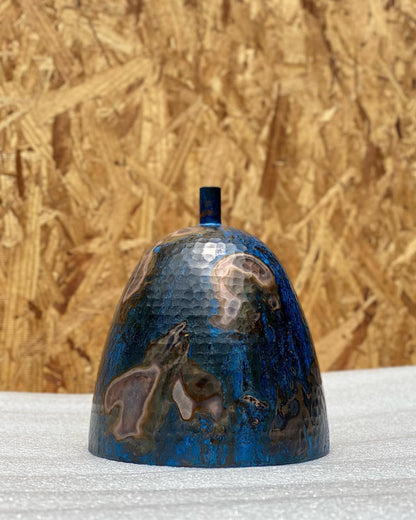 Unique Blue Patina Copper Hanging Lamp - Soli