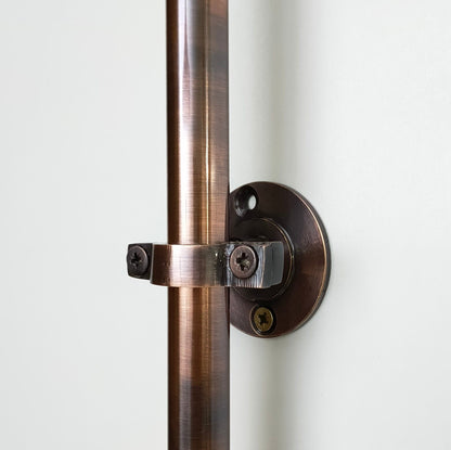 Copper Shower Mixer, 8" Round Copper Shower head and Hand Shower