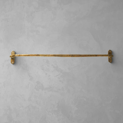 Handmade Brass Towel Rack – Rustic Wall Mounted Bathroom Bar