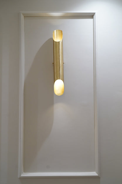 Luxurious Solid Brass Double Wall Light Fixture , Brass Sconce Lights