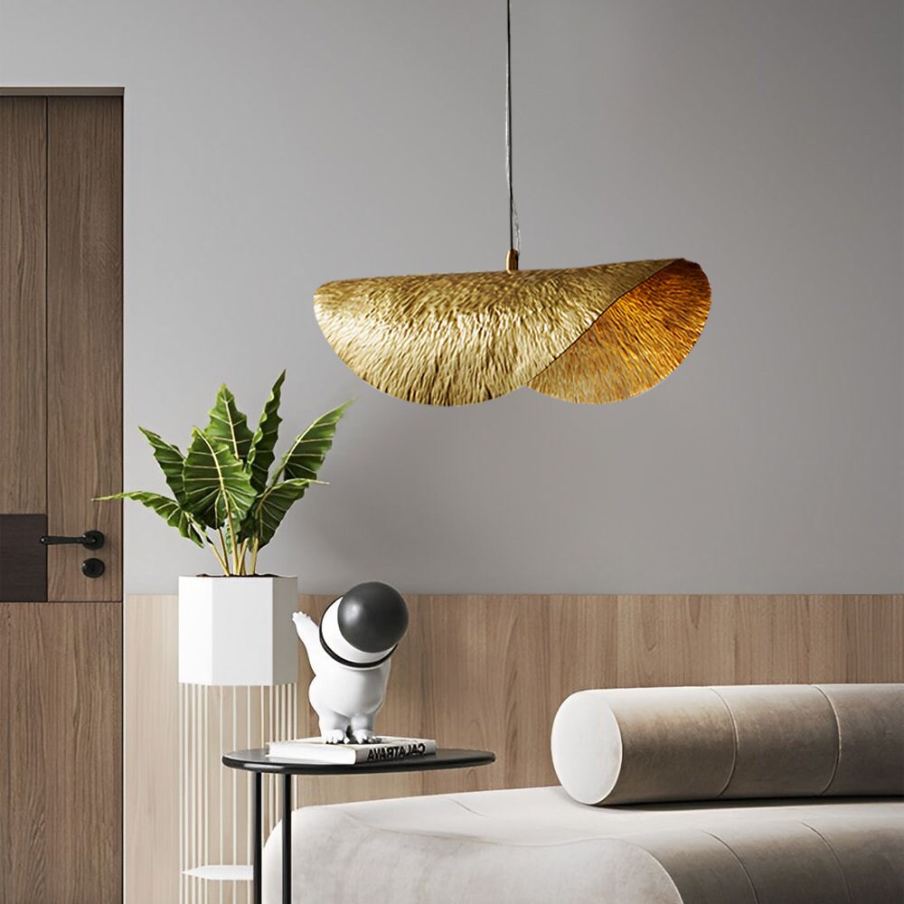 Solid Brass Lotus Leaf Pendant Light