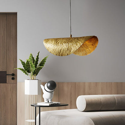 Solid Brass Lotus Leaf Pendant Light