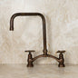 Vintage Red Copper Kitchen Faucet – Dual Cross Handles