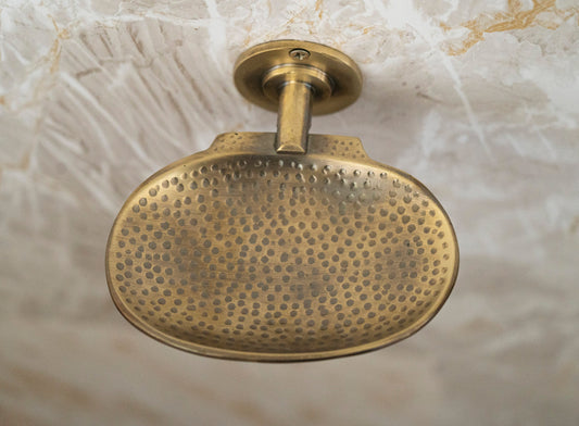 Antique Brass Wall Mounted Soap Dish – Hand-Hammered Solid Brass Holder