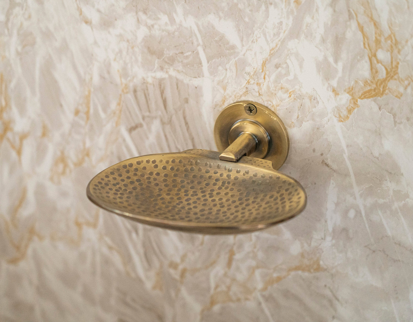 Antique Brass Wall Mounted Soap Dish – Hand-Hammered Solid Brass Holder