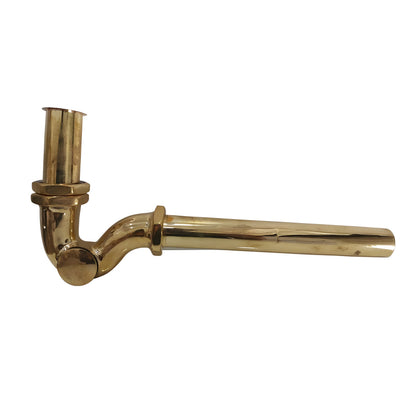 Unlacquered Brass Bottle Trap – Handmade Solid Brass Sink Drain Pipe for Bathroom Vanity