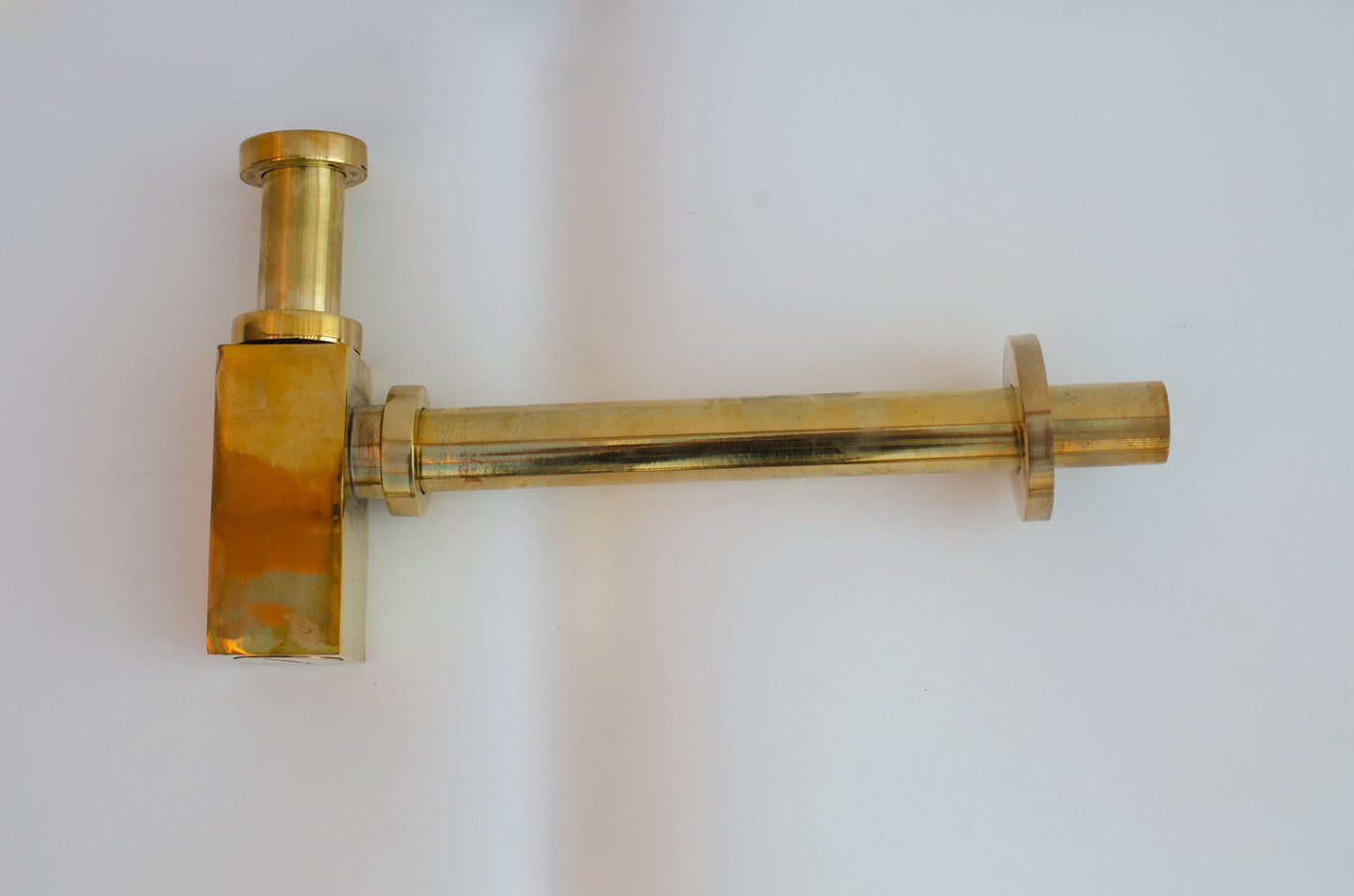 Unlacquered Brass Bottle Trap with Pop-Up Drain – Solid Brass Sink Waste Set